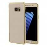 Wholesale Galaxy Note FE / Note Fan Edition / Note 7 Crystal Clear Electroplate Hybrid Soft Case (Silver)